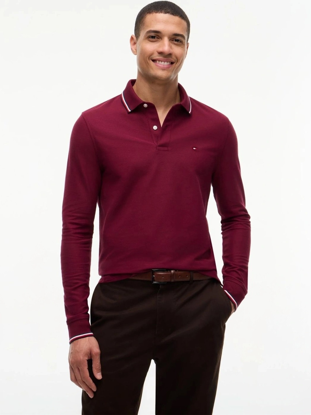 Tommy Hilfiger Polo Collar Long Sleeves Regular Fit T-shirt