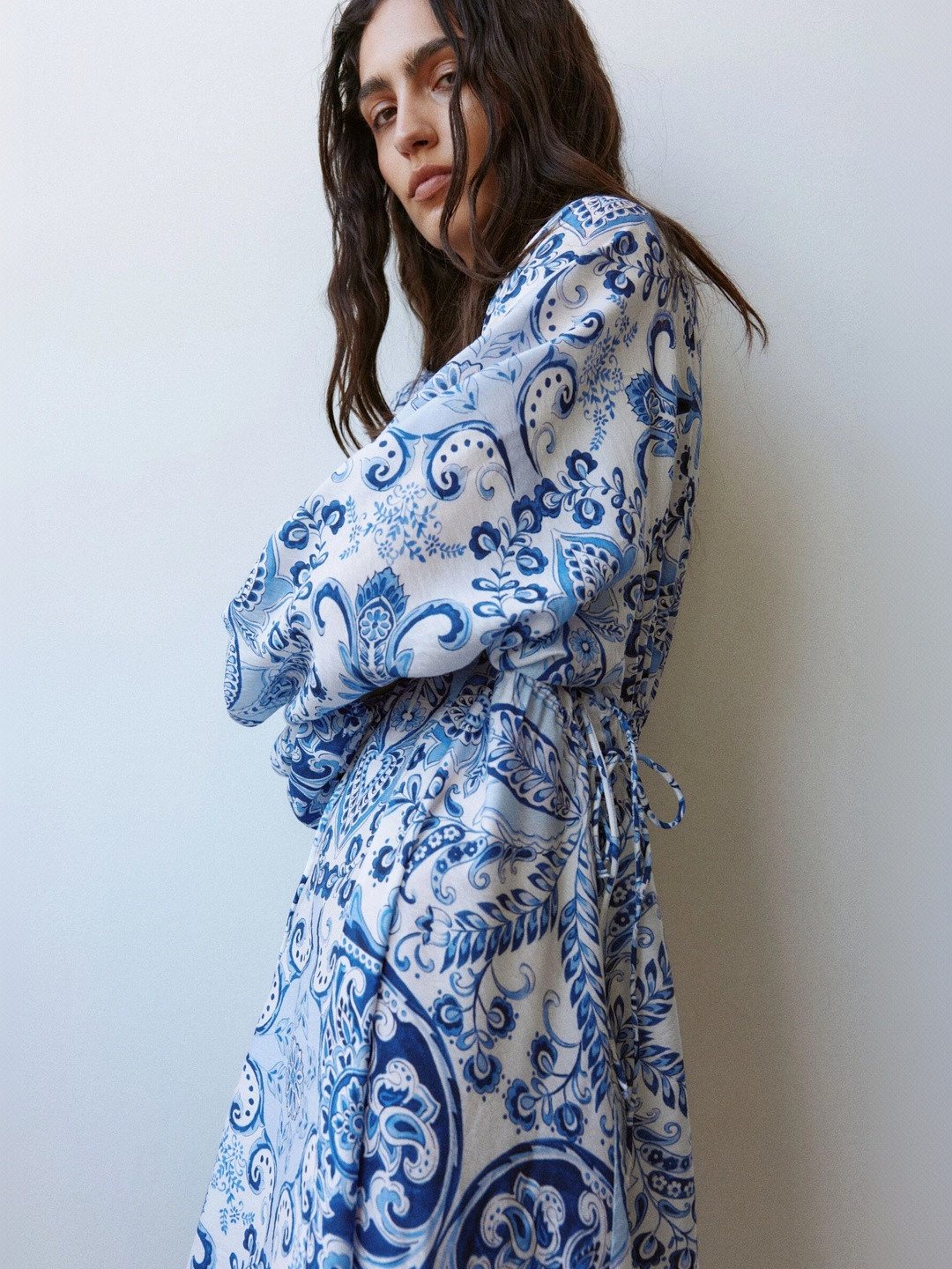H&M Balloon-sleeved Tunic Dress