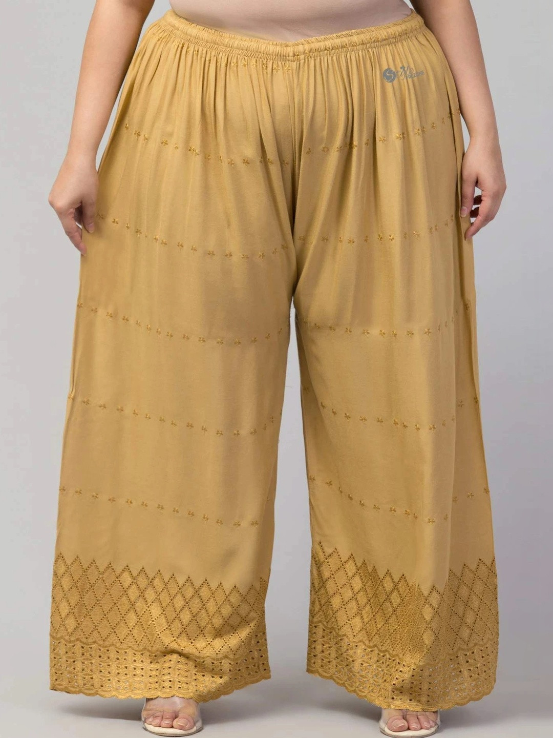 Craftloom Women Embroidered Knitted Ethnic Palazzos