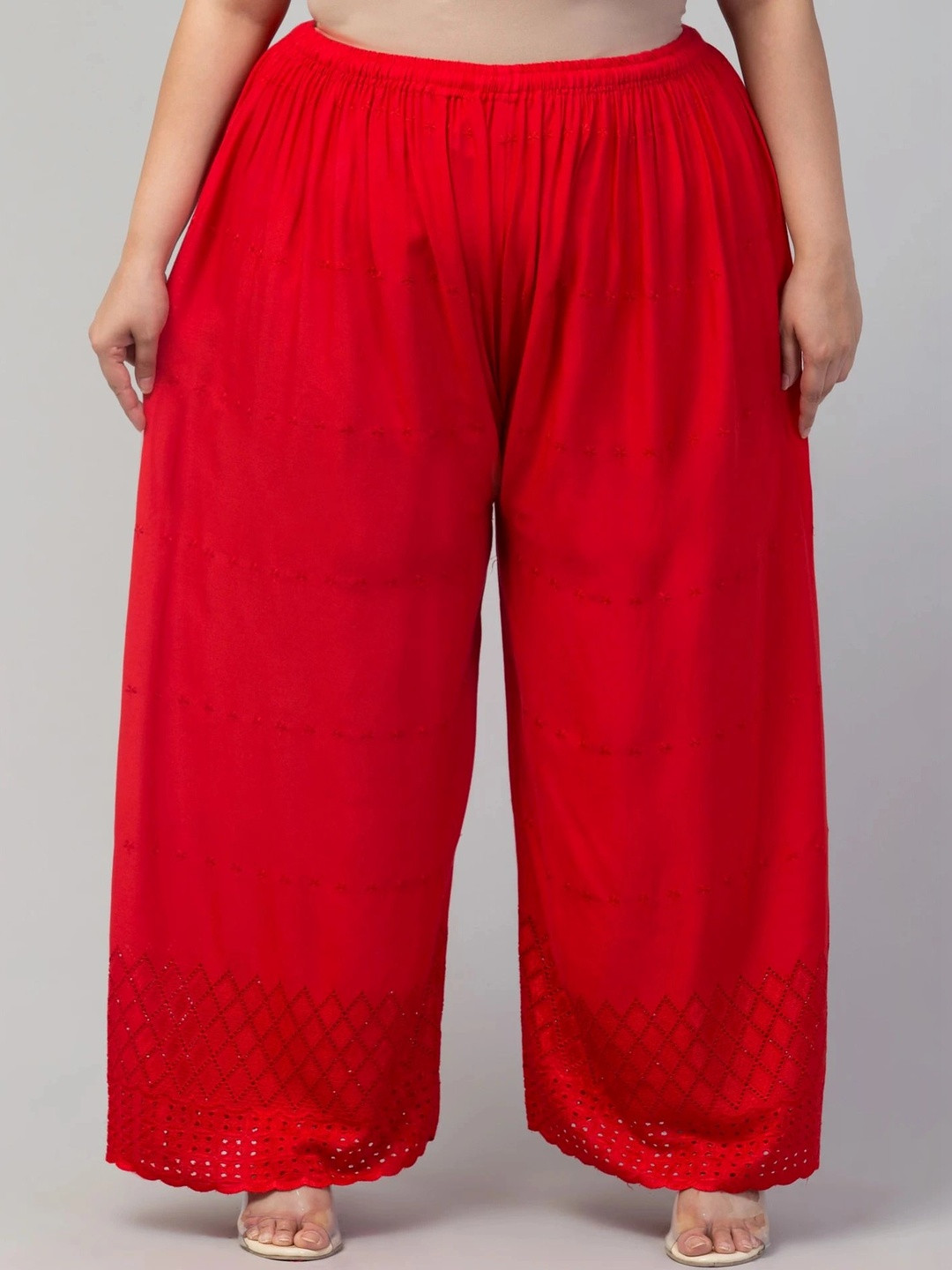 Craftloom Women Embroidered Knitted Ethnic Palazzos