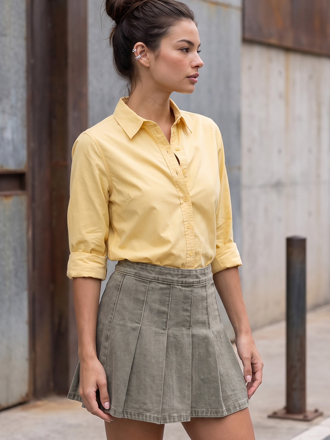The Roadster Life Co. Spread Collar Pure Cotton Casual Shirt
