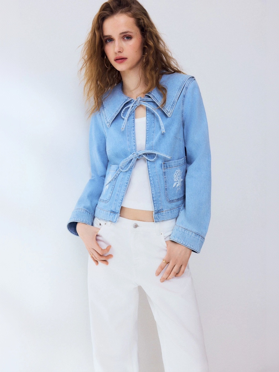 H&M Women Baggy  Fit Pure Cotton Waist Jean