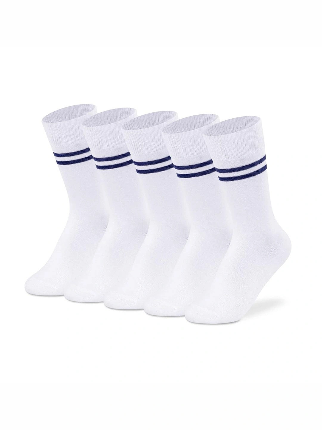 Supersox Unisex Kids Pack Of 5 Striped Regular School Uniform Socks