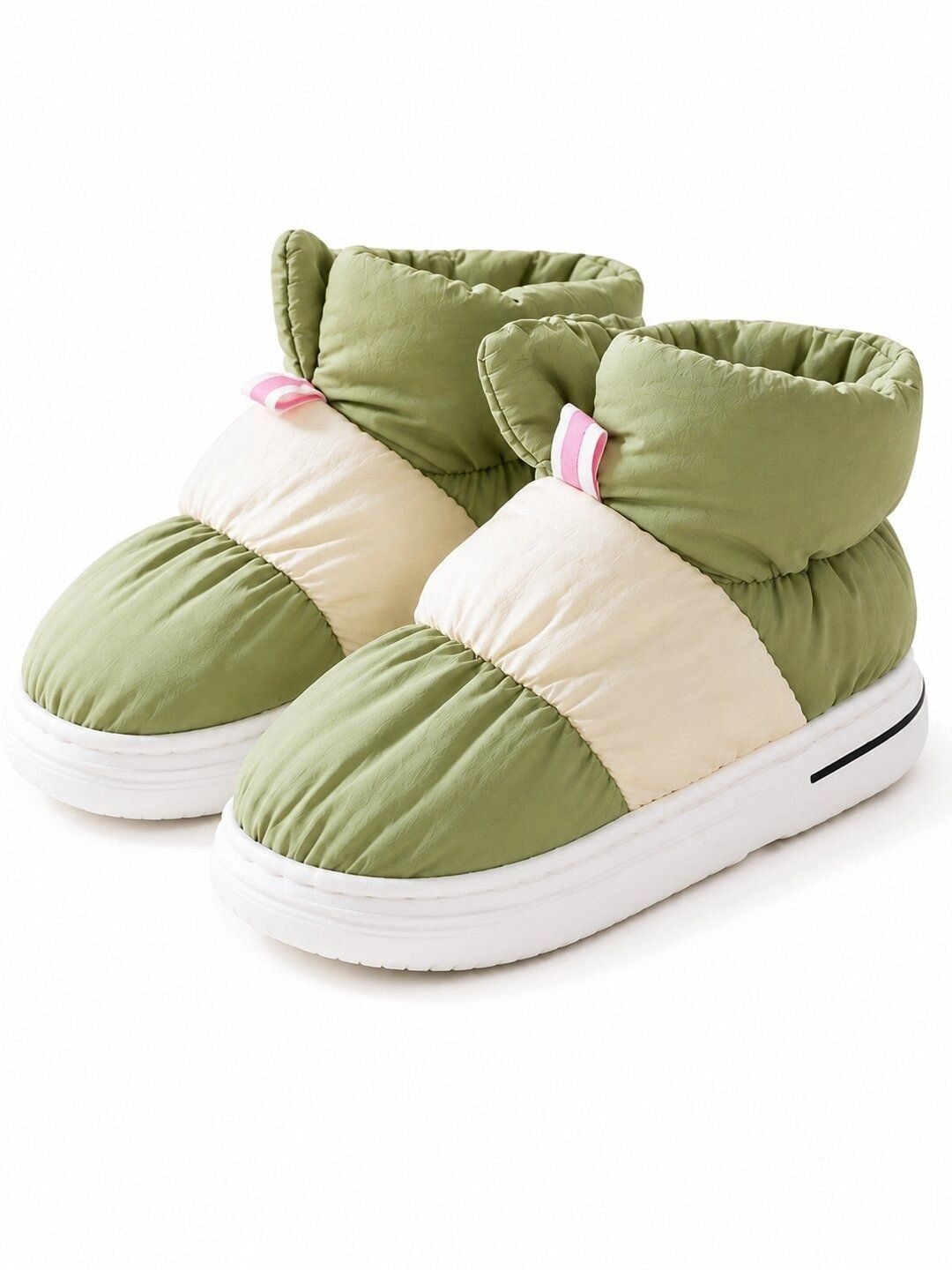 DressBerry Women Colourblocked Round Toe Slip-On Winter Boots