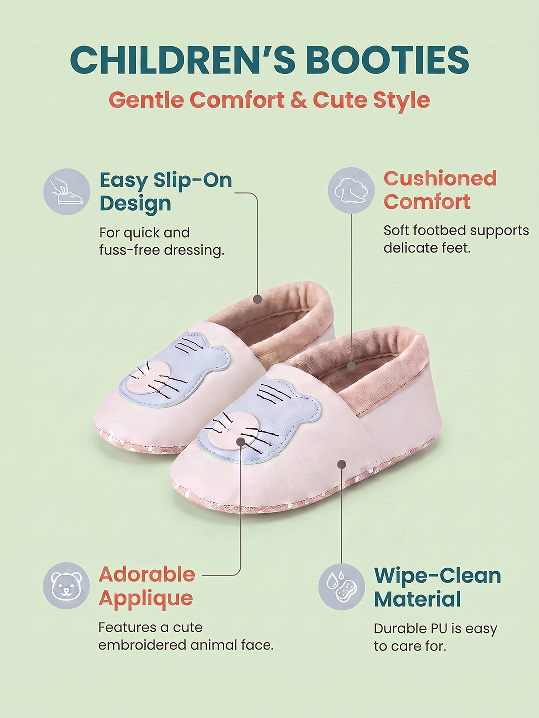 mothercare Kids Unisex Slip On Booties