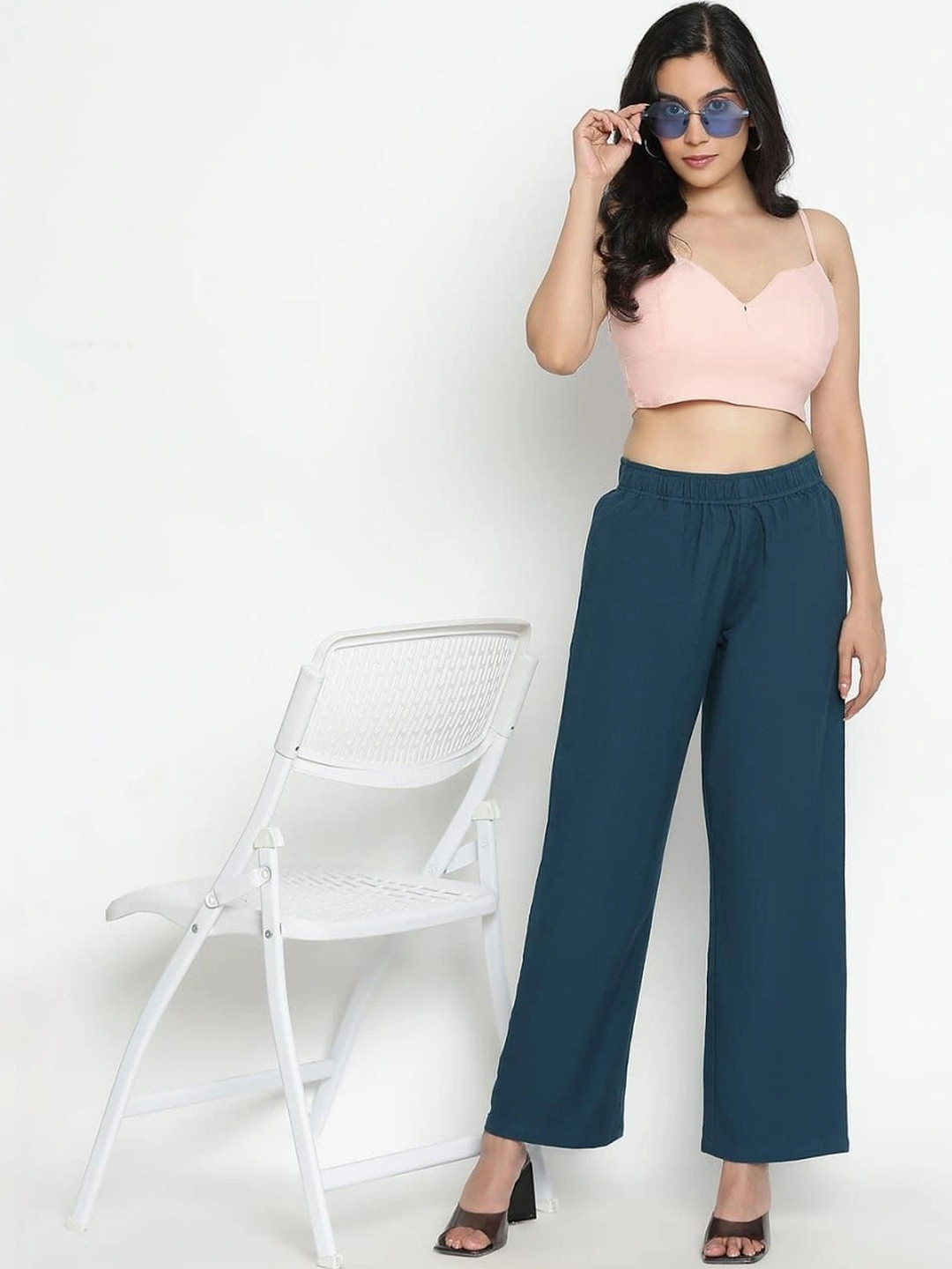 TOLIKE Women Cotton Regular Fit Relaxed Trousers