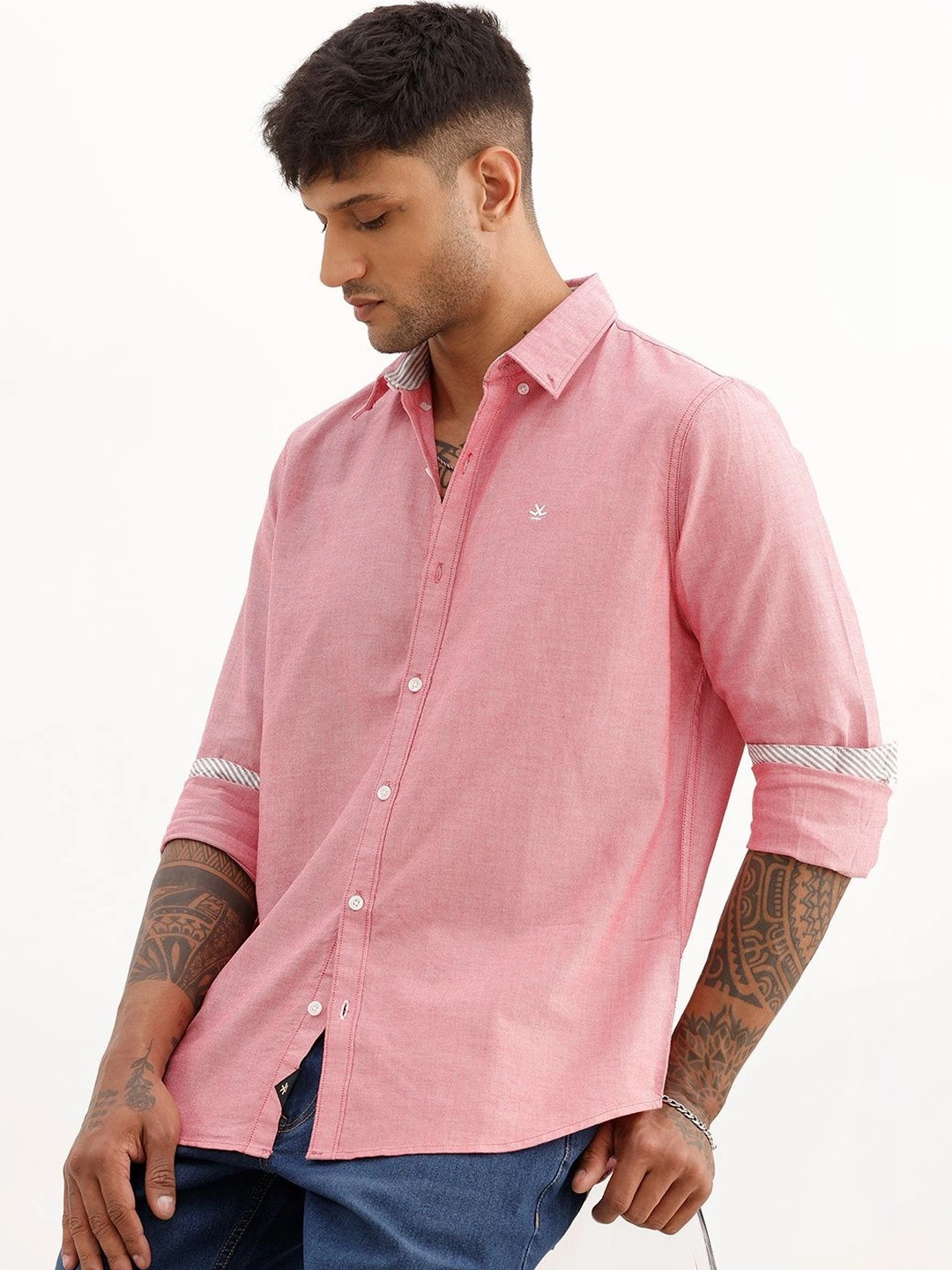 WROGN Men Slim Fit Casual Shirt