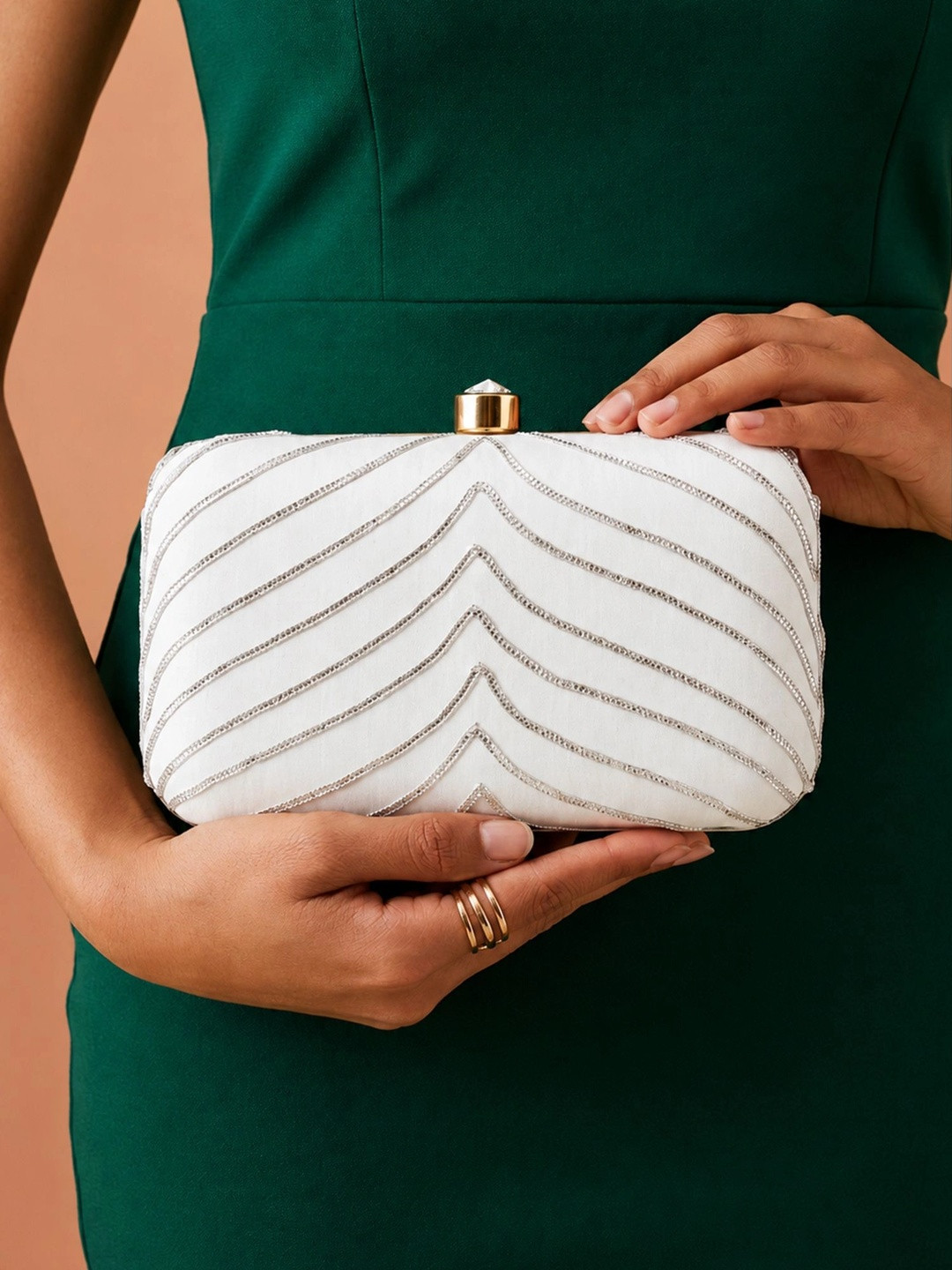 ARTKLIM Embellished Party Box Clutch