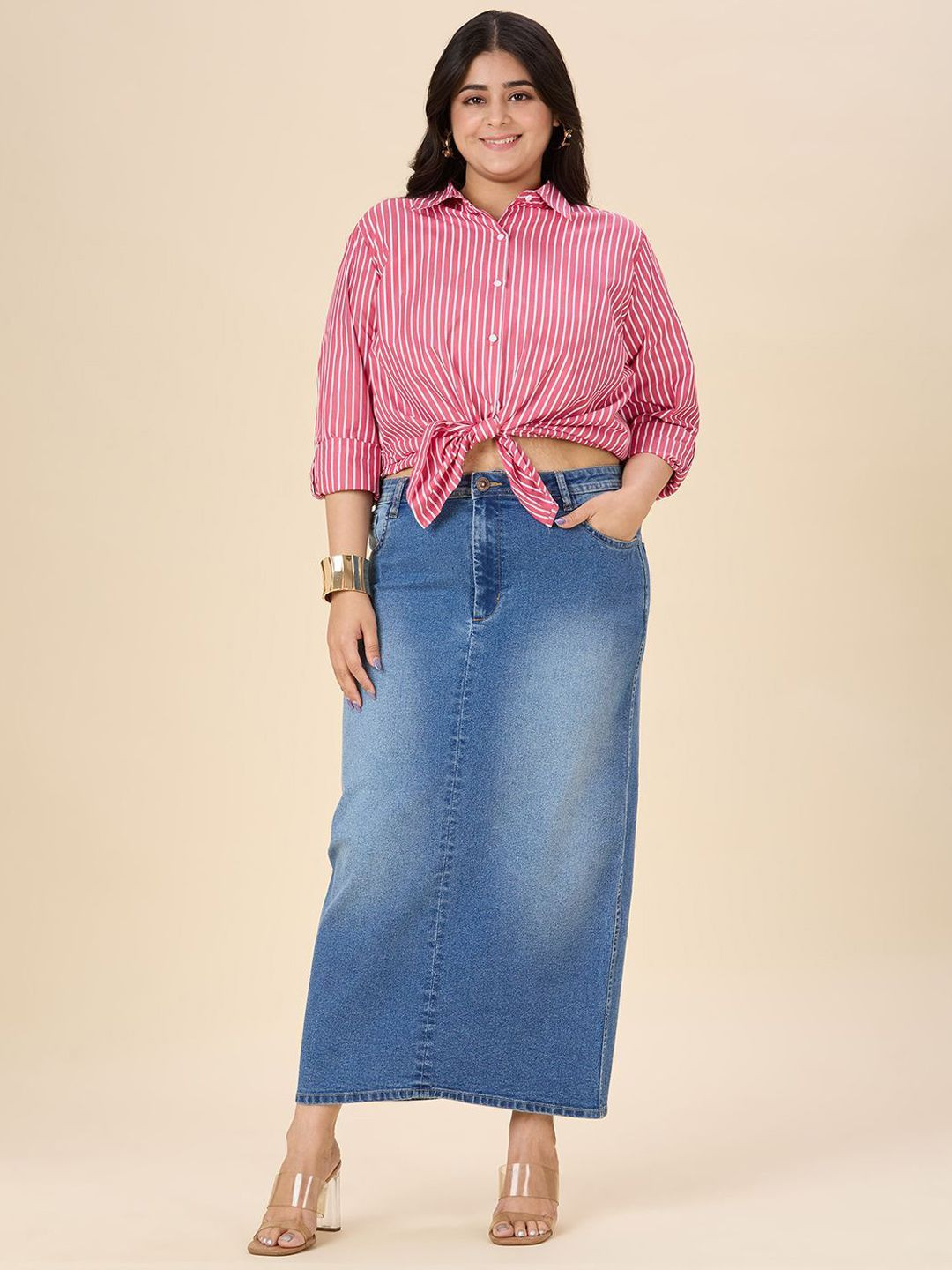 Turning Blue Women A-Line Maxi Skirt
