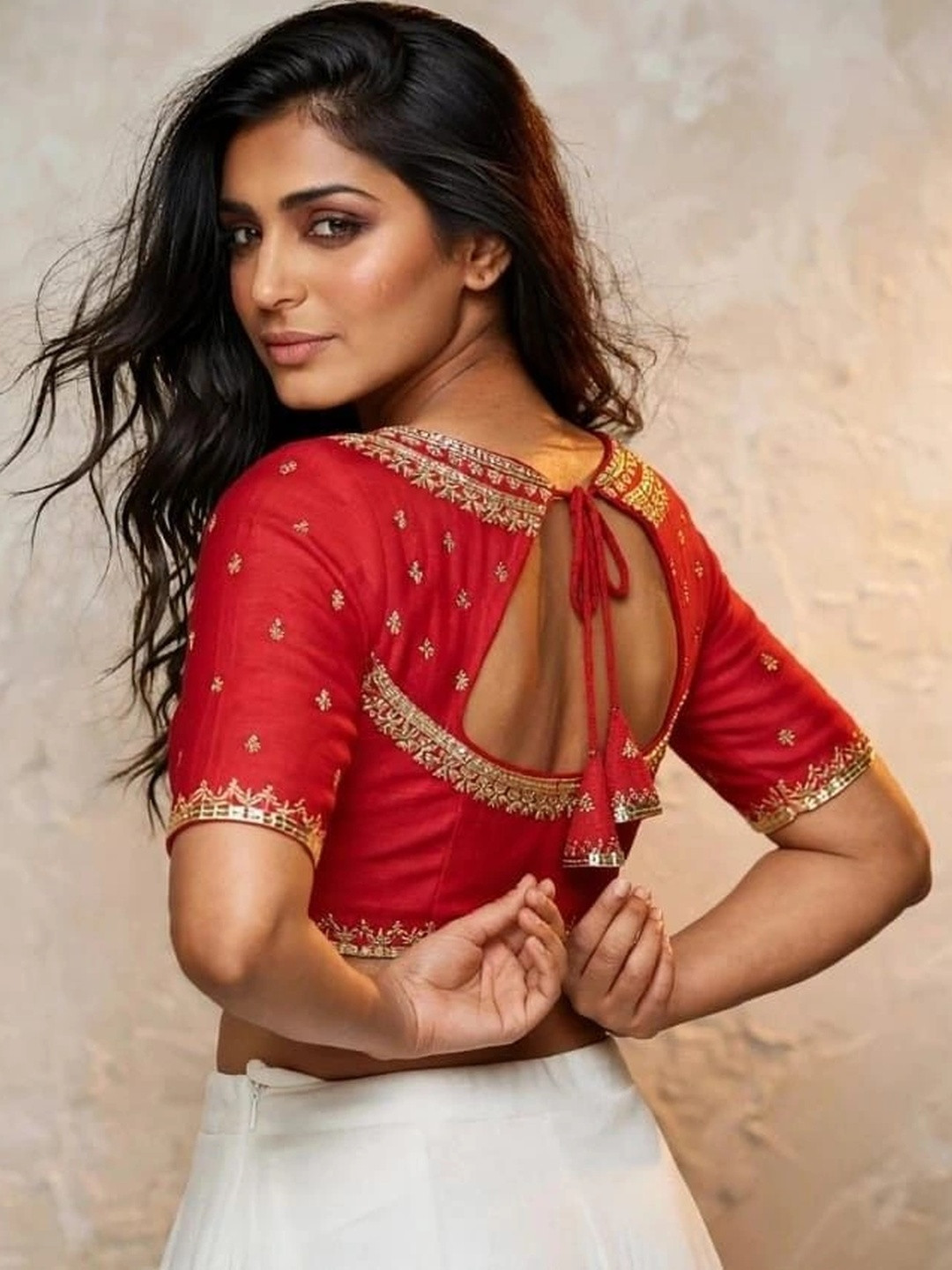 Binatex Silk Embellished Zari Saree Blouse