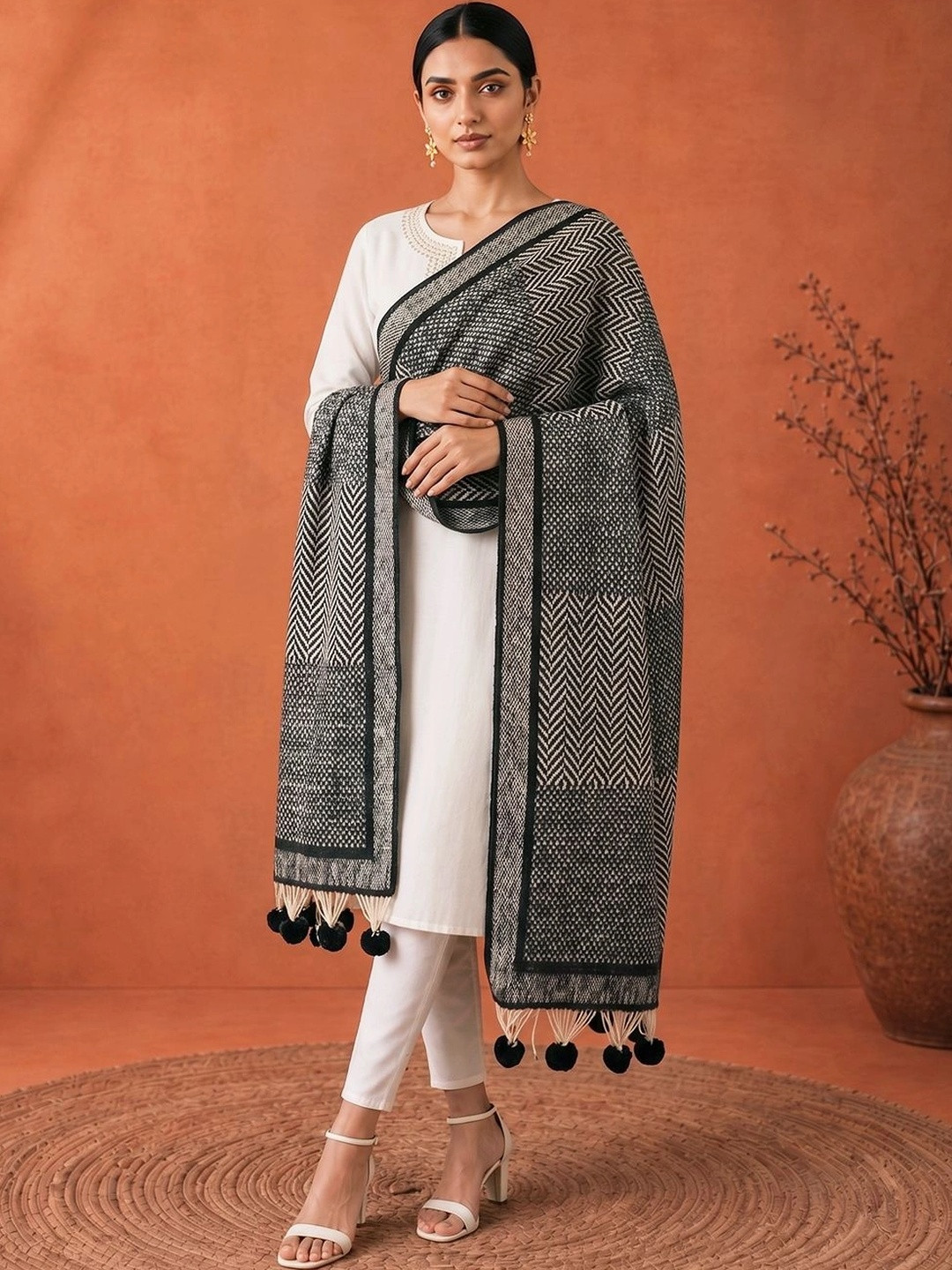 SAHASIKA Women Ethnic Woven Design Pashmina Stole