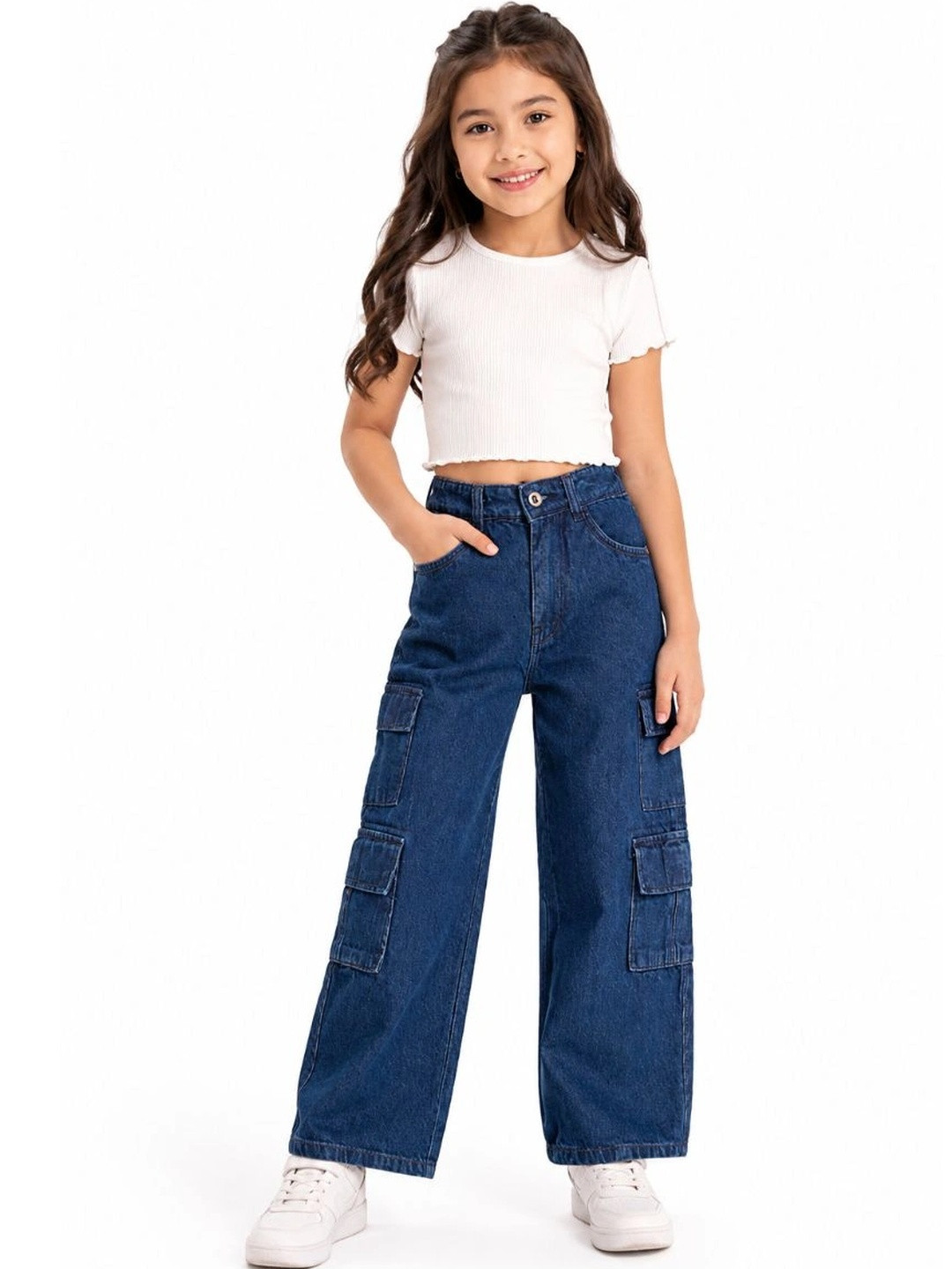 CHILINS Girls Mid-Rise Stretchable Jeans