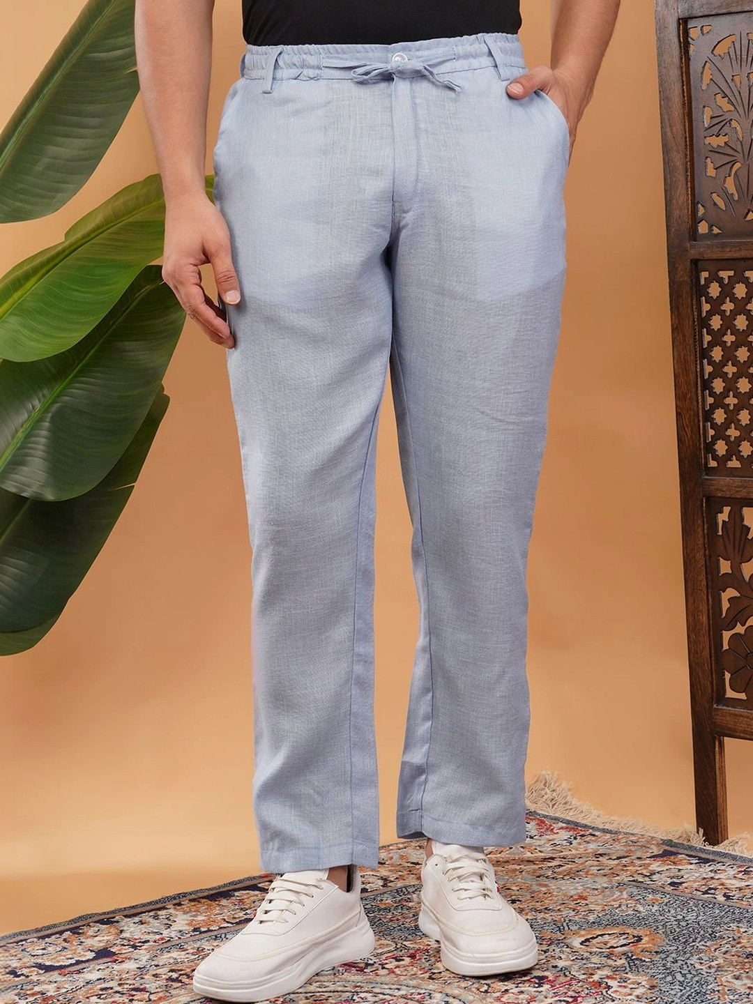 CHIRASVI Men Easy Wash Trousers