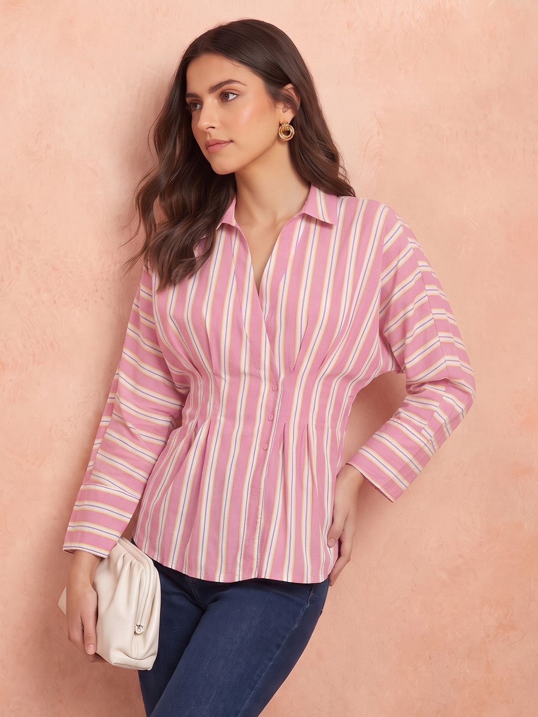 all about you Cotton Blend Wrap Top