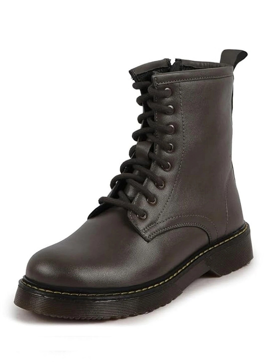 FAUSTO Women Classic High Ankle 8-Eye Lace Up Casual Long Boots For Travelling|Trekking