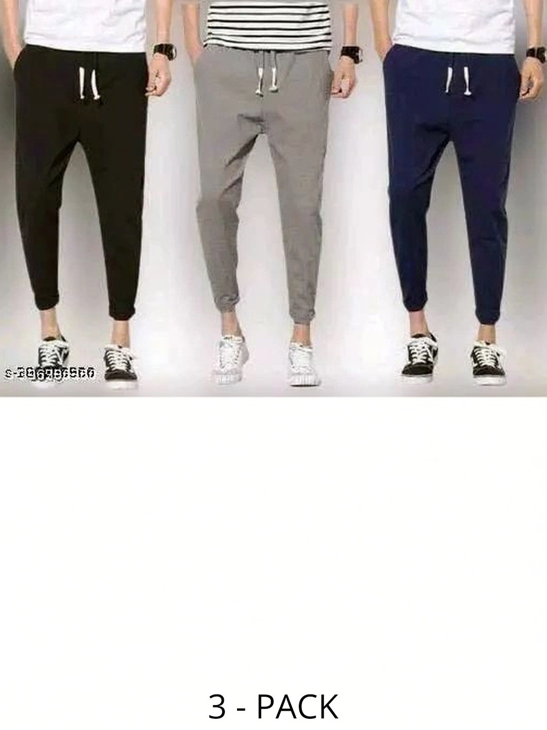 MFB Men Pack of 3 Regular Fit Dry Fit Training Joggers