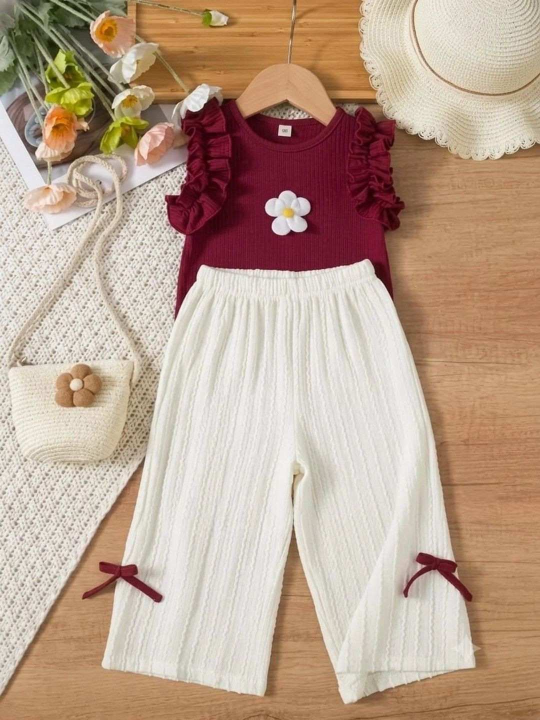 KIDSCUTE Girls Top with Trousers