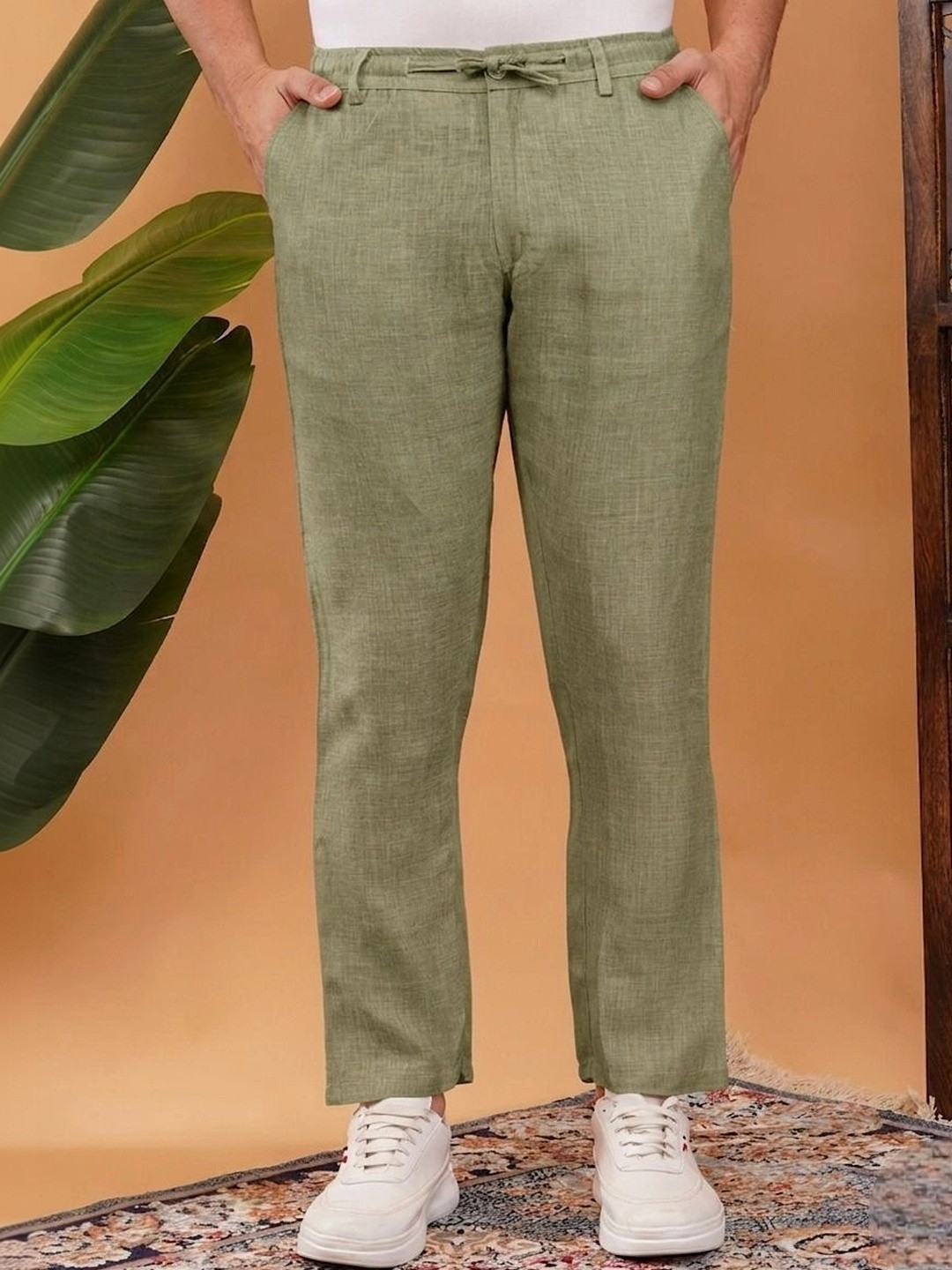 CHIRASVI Men Easy Wash Trousers