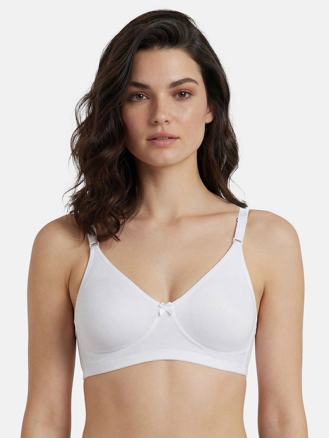 In Care Pack of 2 Full Coverage Non-Padded Non-Wired Cotton Bra with Adjustable Strap