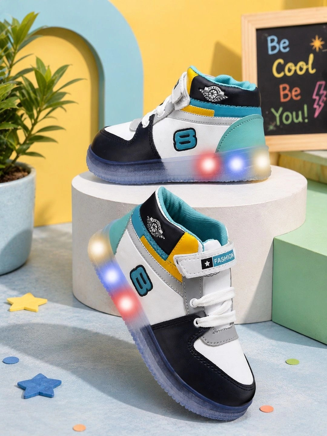 ABLESTEP Boys Colourblocked Sneakers