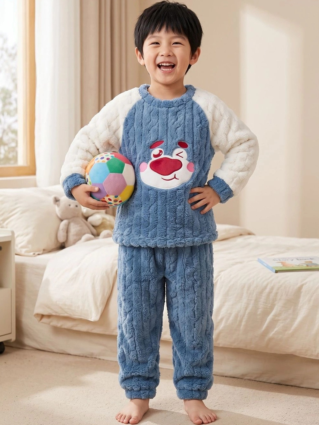 Lugo Unisex Kids Printed Night suit
