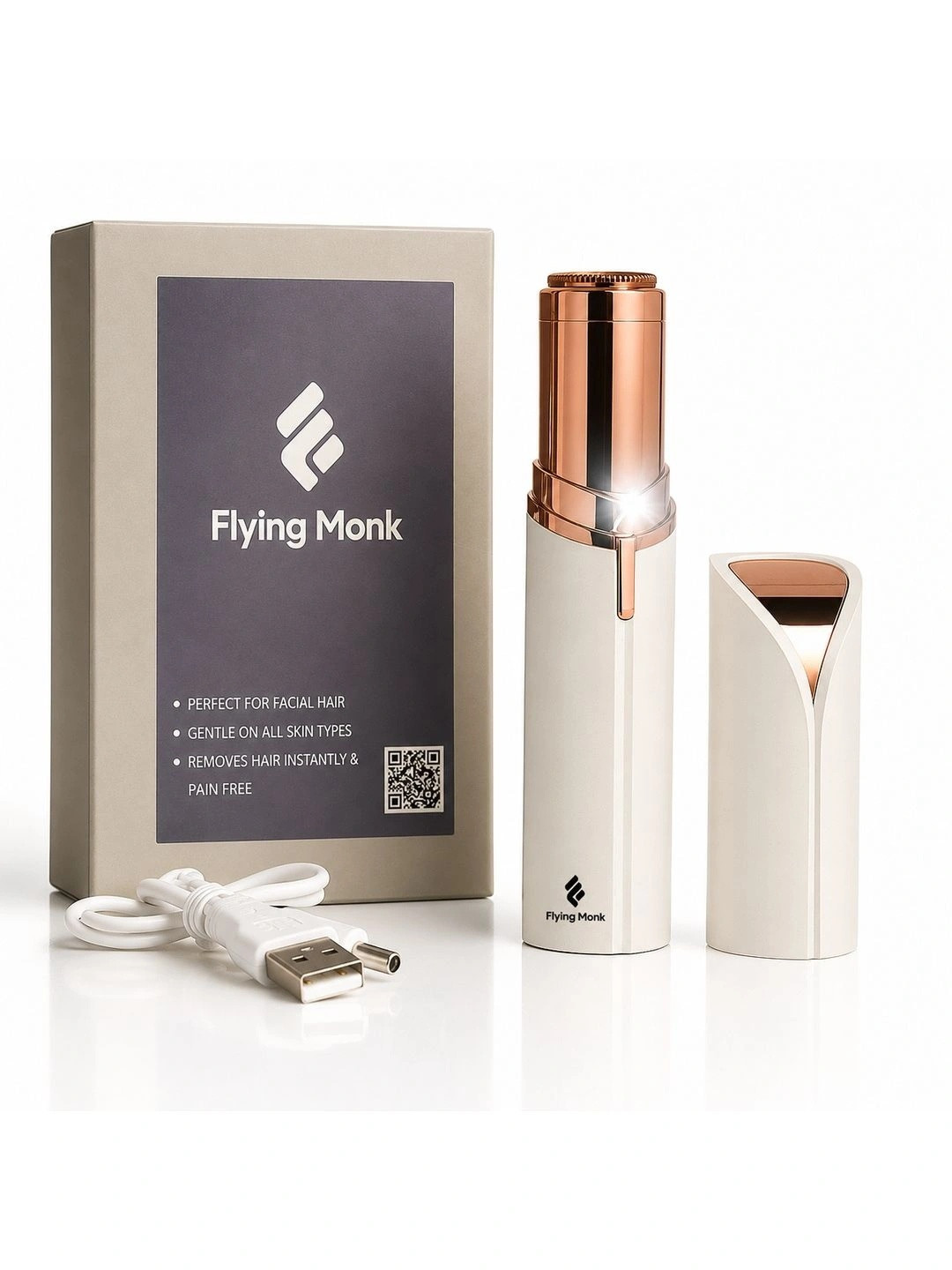 Flying Monk Lipstick Shape Electronic For Facial & Eyebrow Hair Removal Shaver
