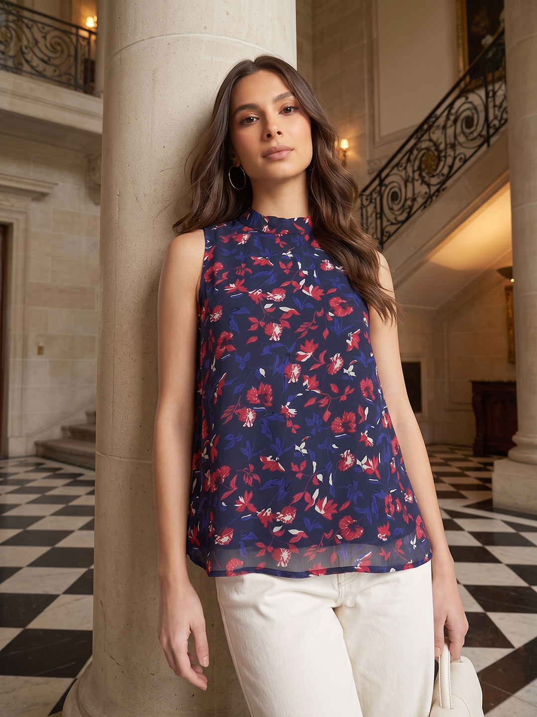 all about you Floral Printed Sleeveless Top