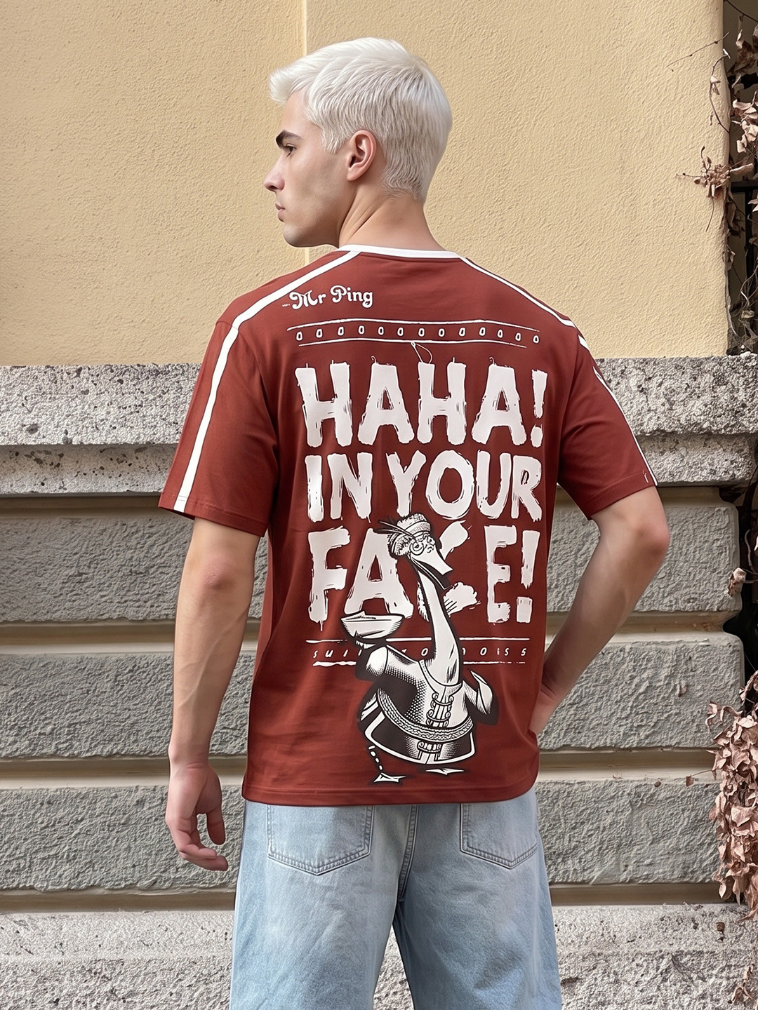 Kung Fu Panda by Kook N Keech Typography Printed Pure Cotton T-shirt