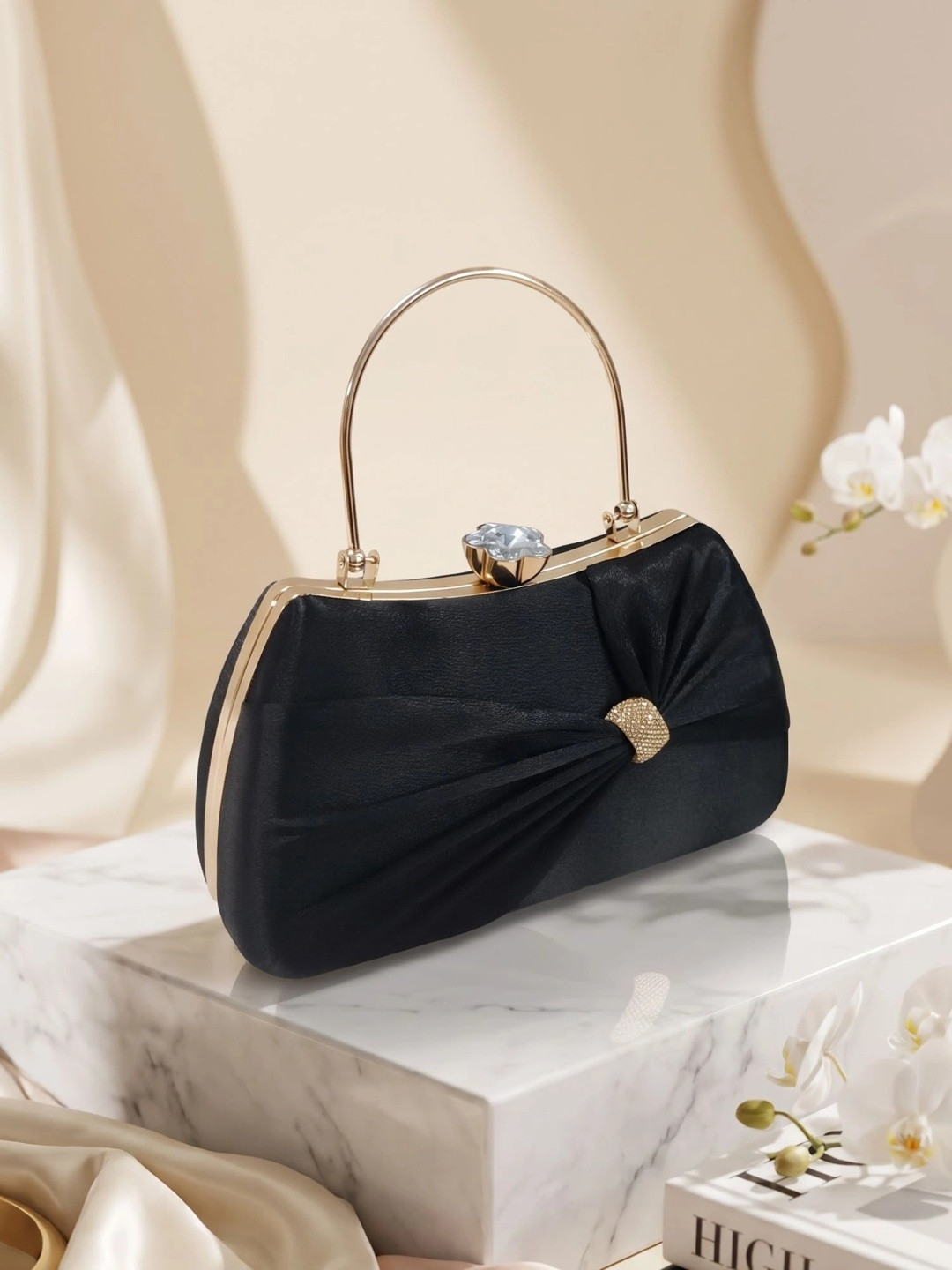 MISHA Embellished Box Clutch