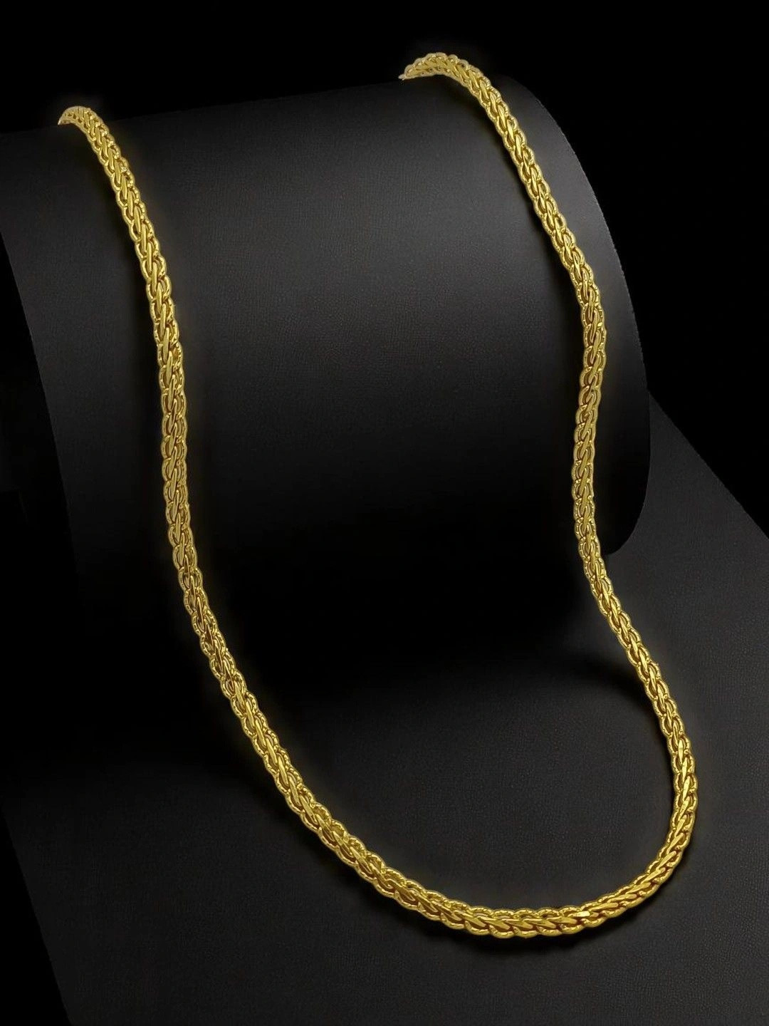 FEMMIBELLA Men Gold-Plated Flat Chain