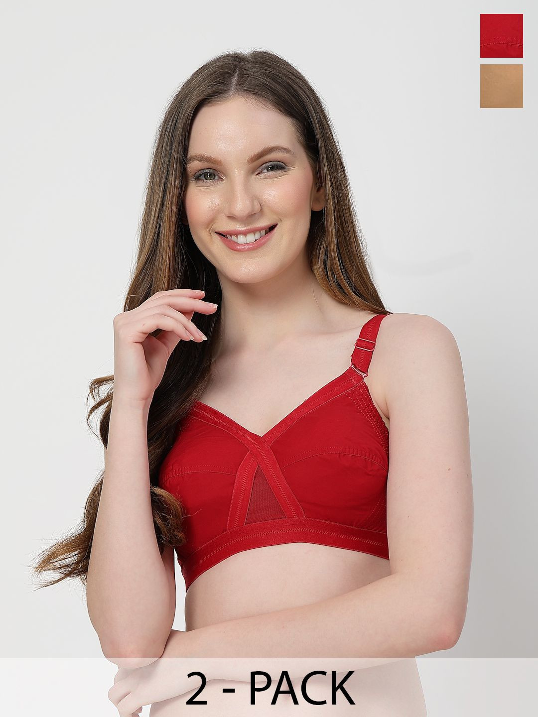 LILY Women pack of 2 Full Coverage Bra