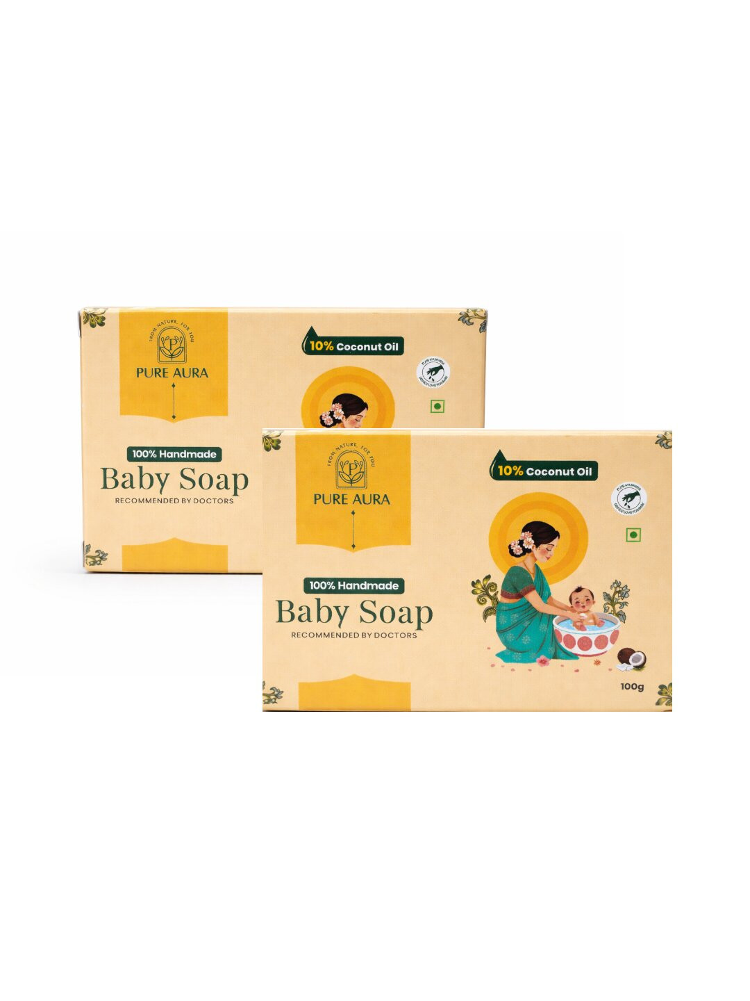Pure Aura Set Of 2 Baby Soap 100g Each