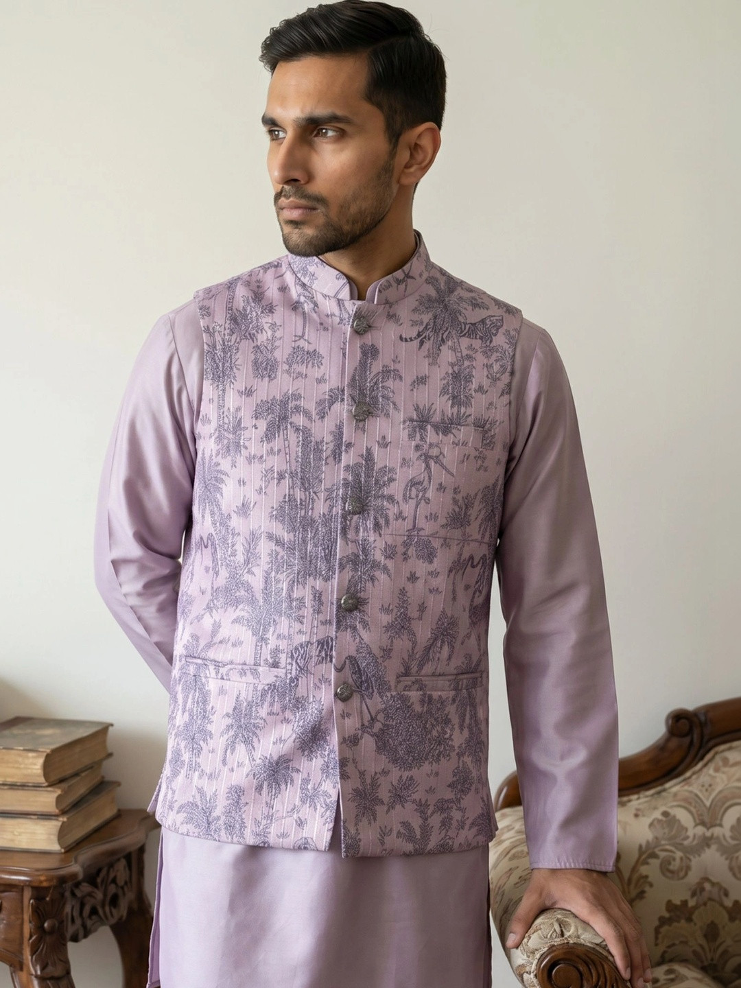 Jompers Printed Nehru Jackets