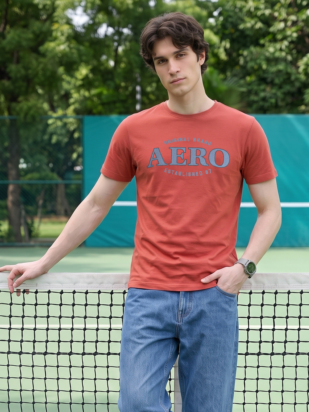 Aeropostale Brand Logo Printed Pure Cotton T-shirt