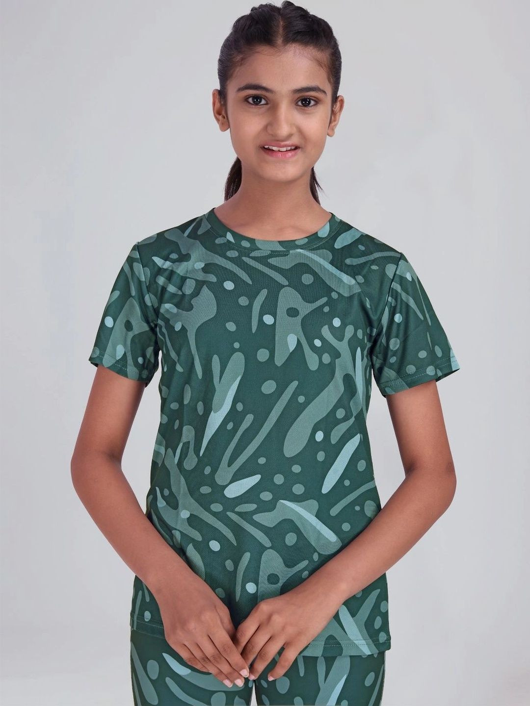 UMILDO Girls Printed Dri-FIT T-shirt