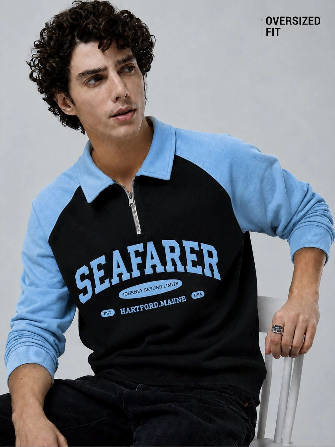 ZEN1 FASHION Men Colourblocked Sweatshirt