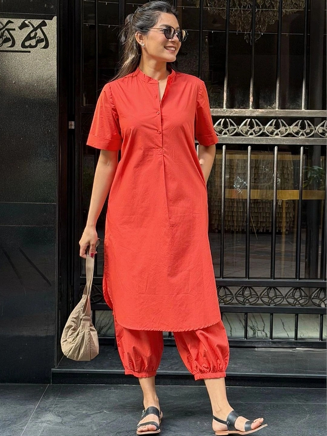 Surma Red Butter Toast Kurta Co-Ord Set