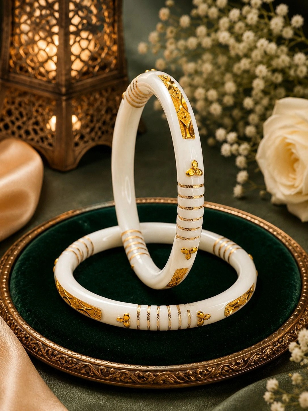 JILL FASHION Set of 2 Gold-Plated Bangles