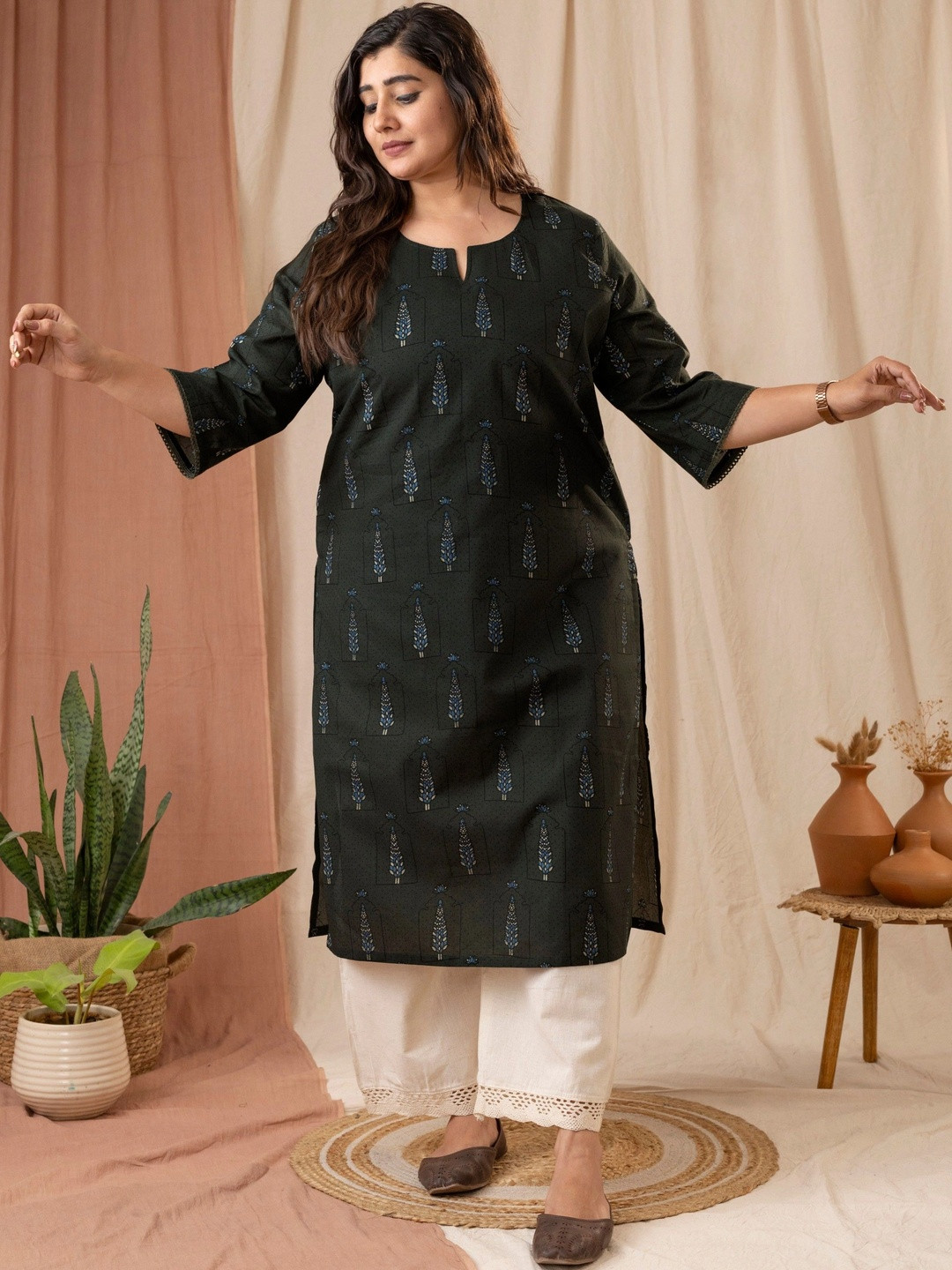 Amthi Women Ethnic Motifs Printed Indie Prints Kurta