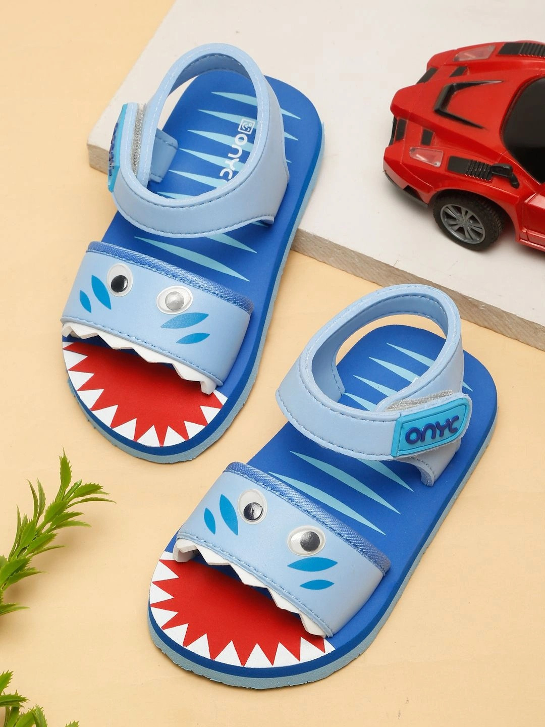 ONYC Kids Royal Blue Premium Shark Artistic Sandals