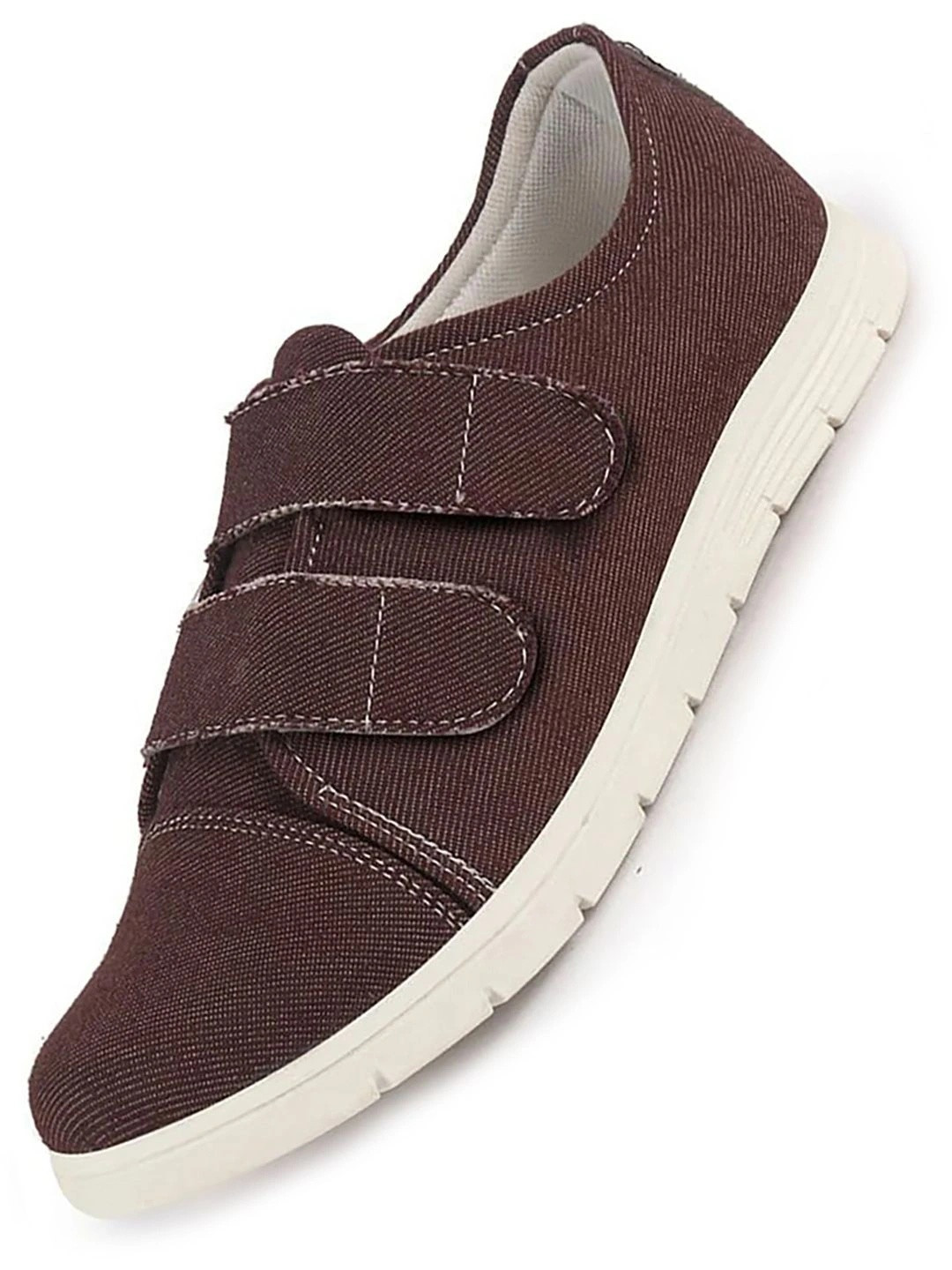 FAUSTO Men Casual Canvas/Fabric Slip On Shoes with Dual Strap Closure