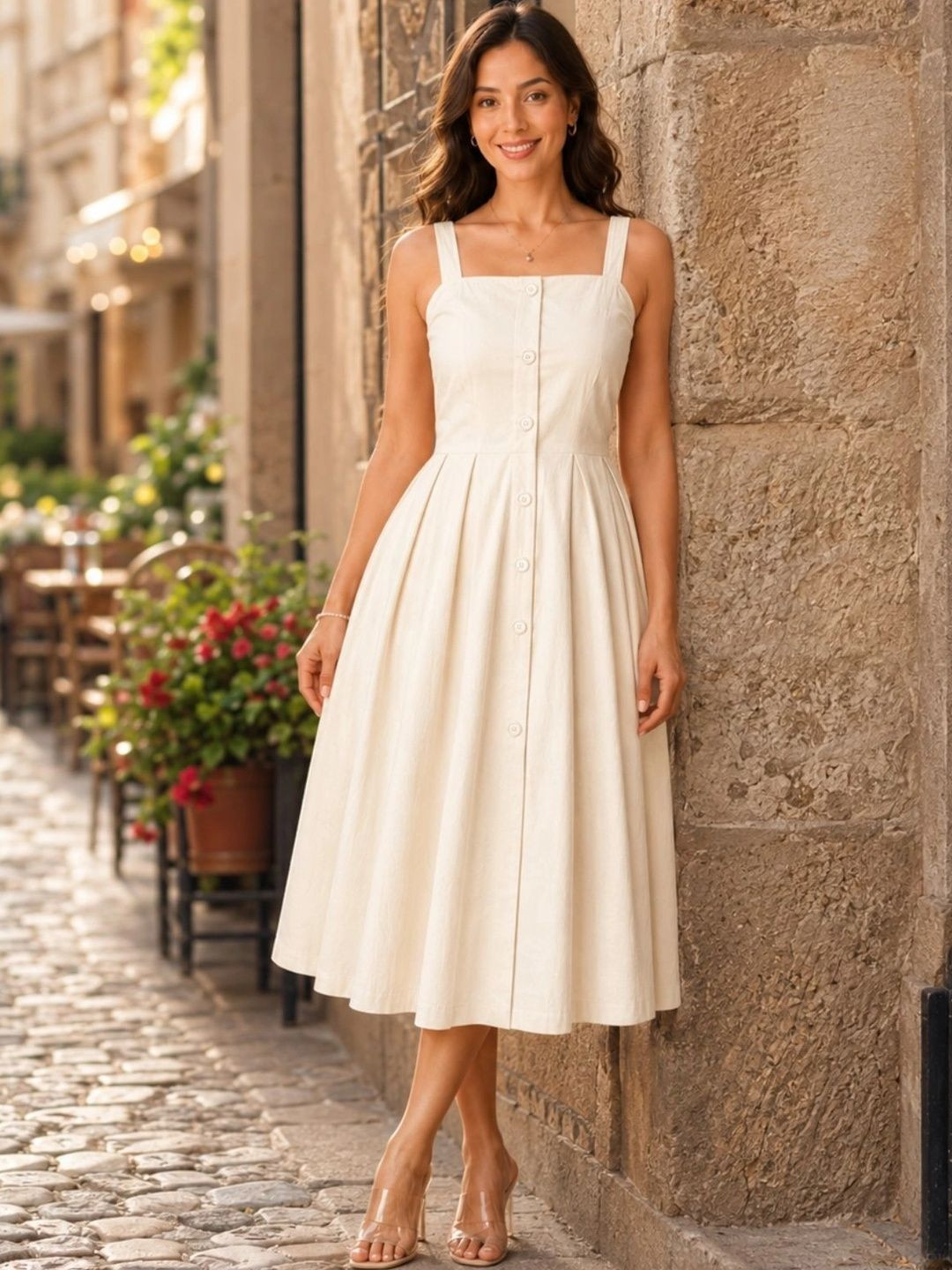 kapsmaa Creation A-Line Midi Dress