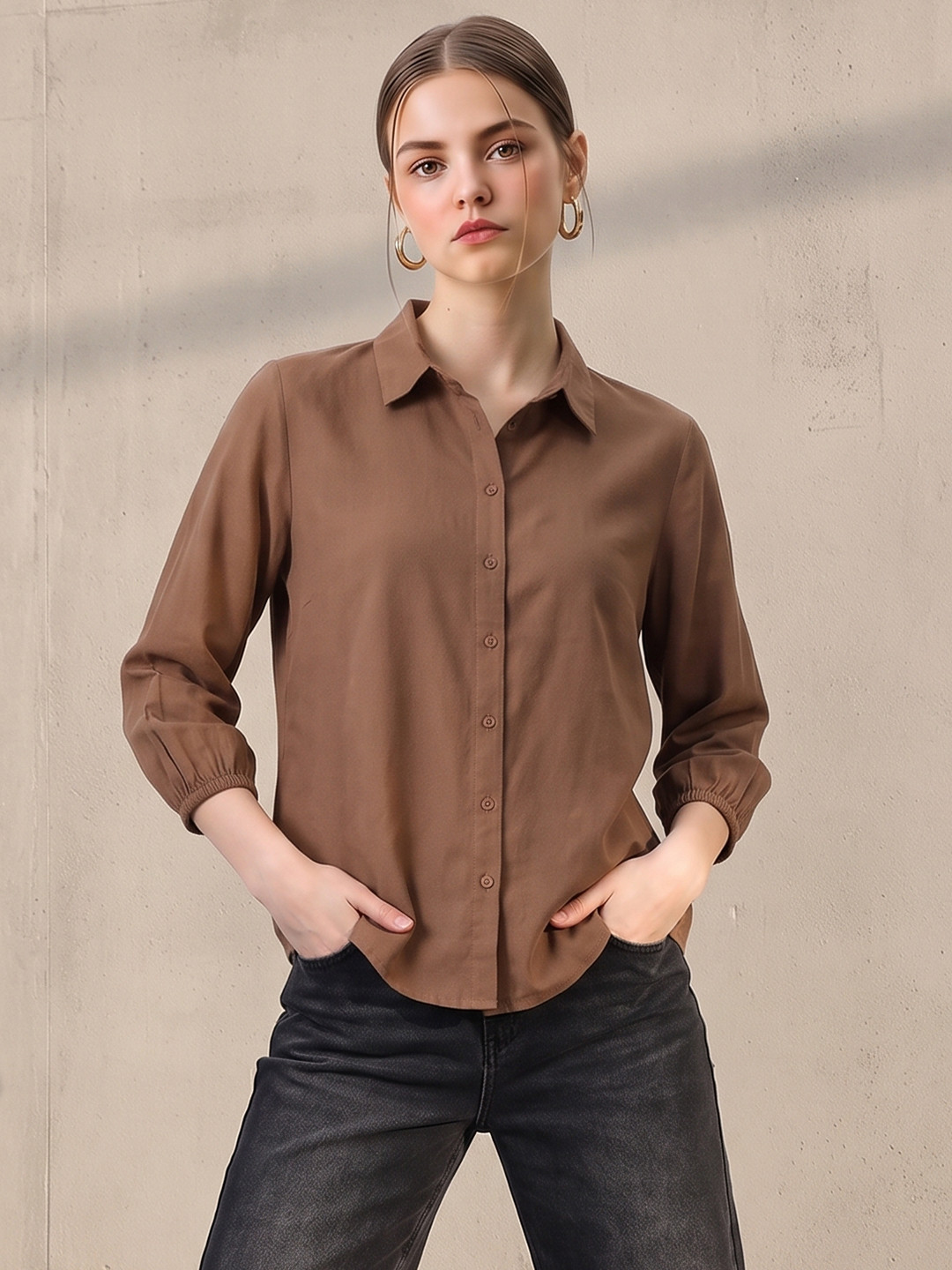The Roadster Life Co. Spread Collar Casual Shirt
