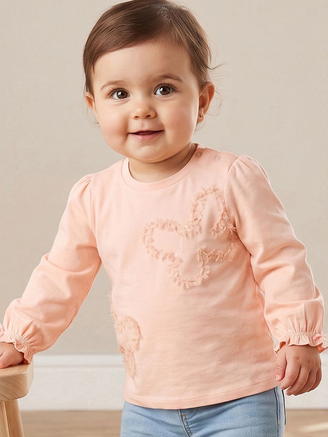 Juniors by Babyshop Embellished Ruffles Cotton Top