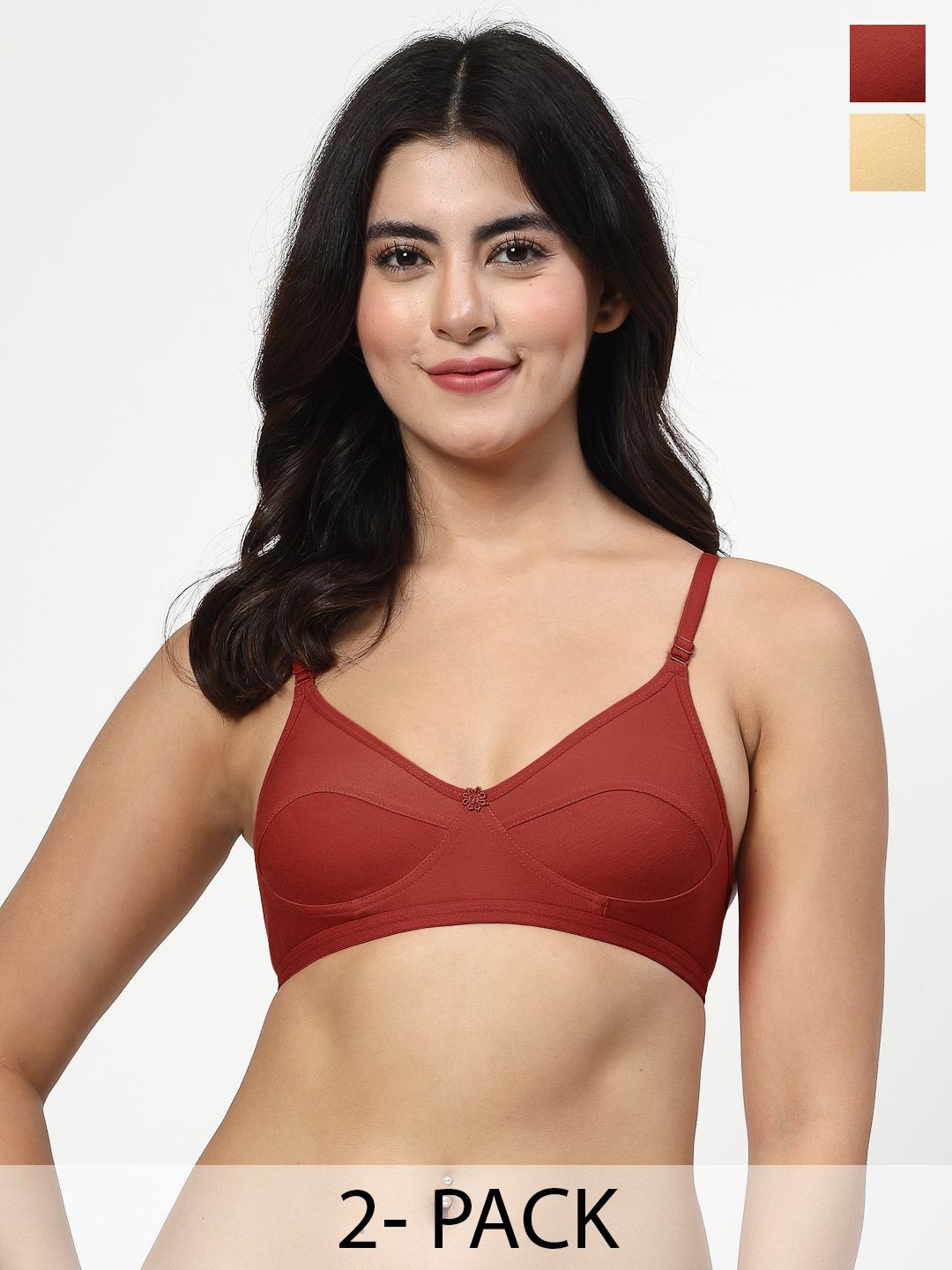LILY anpas Pack Of 2 Full Coverage Non Padded Everyday Bra