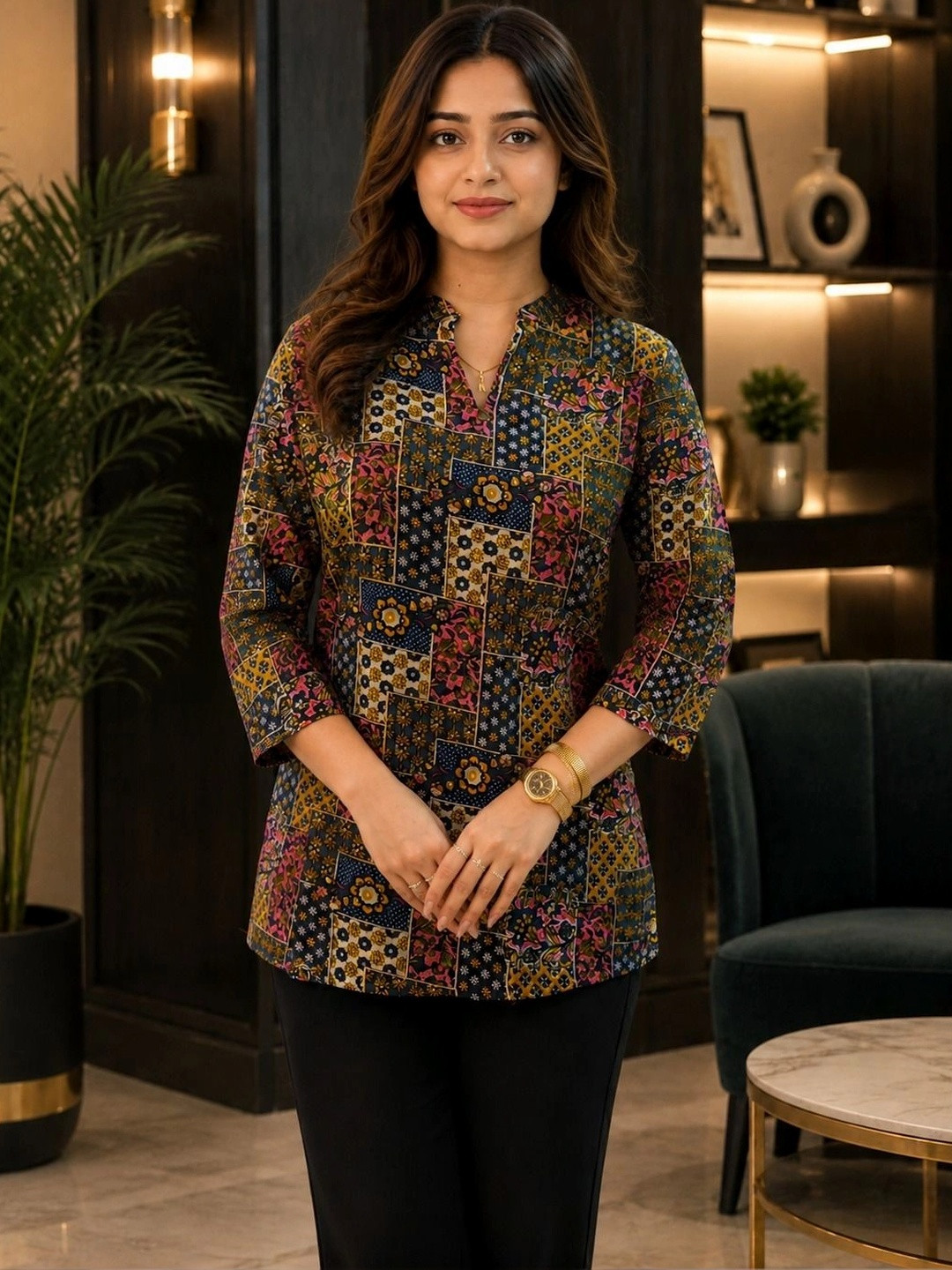 CHHETRAPAAL Women Ethnic Motifs Printed Kurti