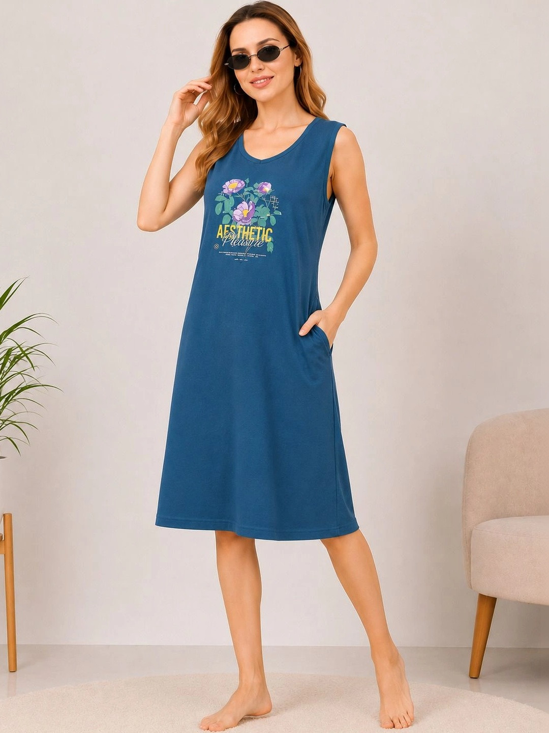 Sukhraa Printed Nightdress