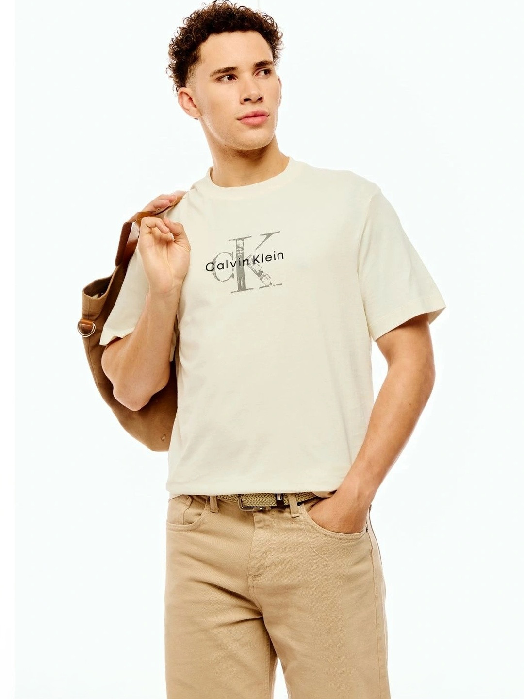 Calvin Klein Jeans Men Brand Logo Printed T-shirt