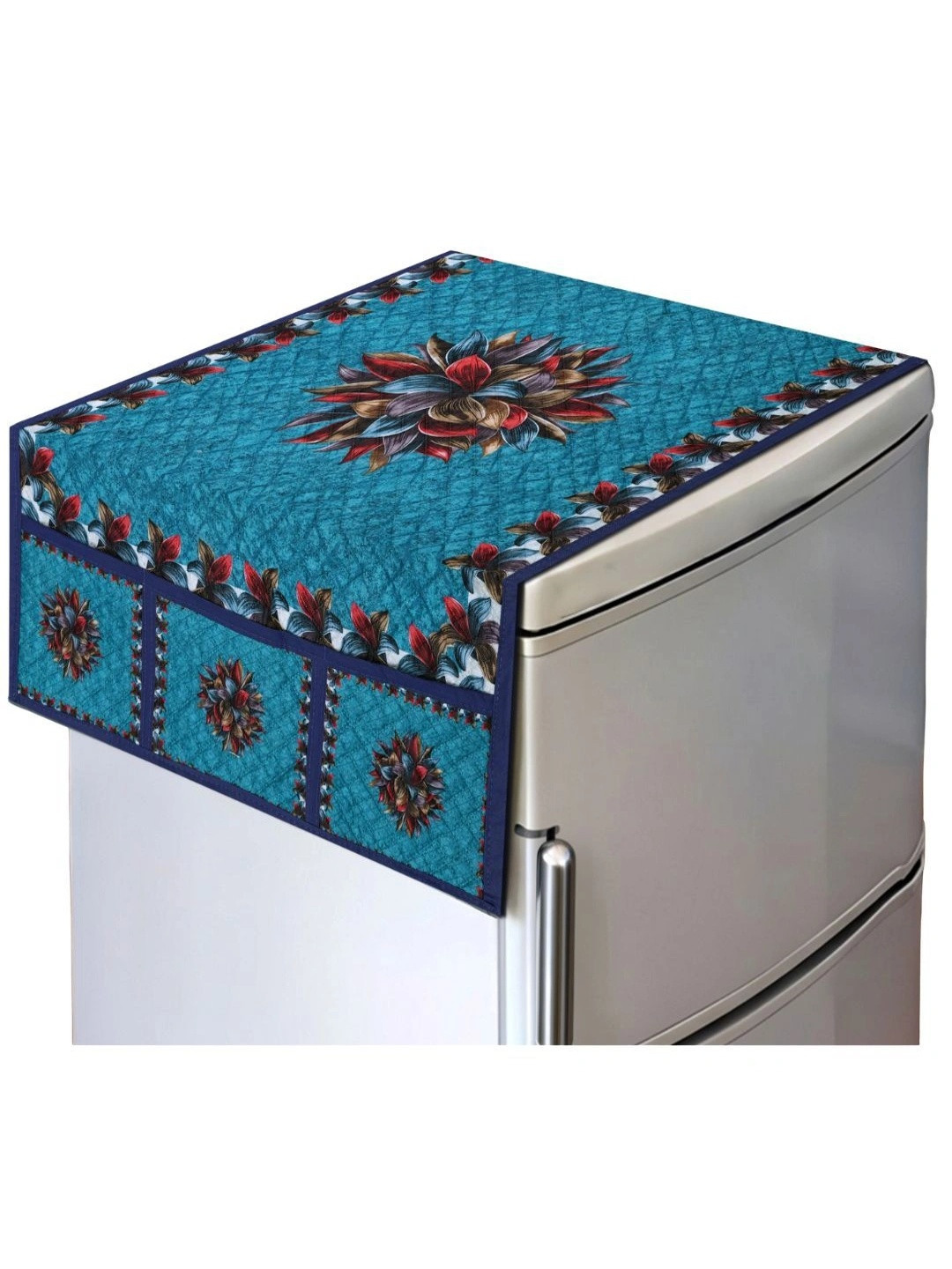 CROSMO Multicoloured Cotton Refrigerator Appliance cover