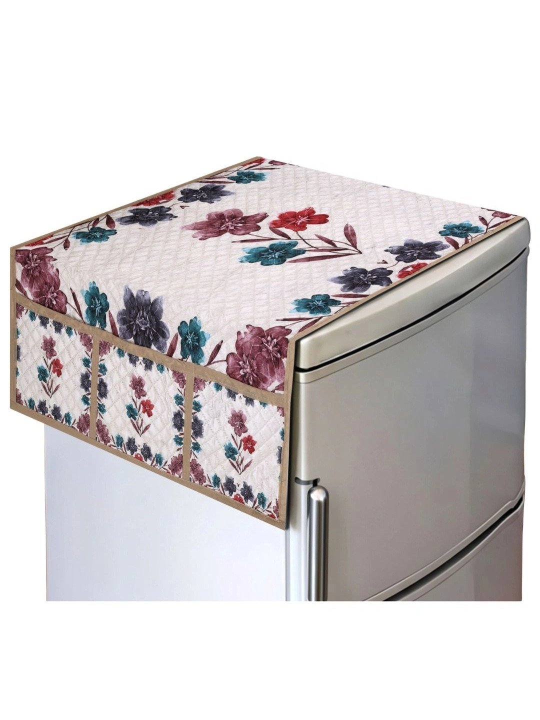 CROSMO Cream-Coloured Cotton Refrigerator Appliance cover